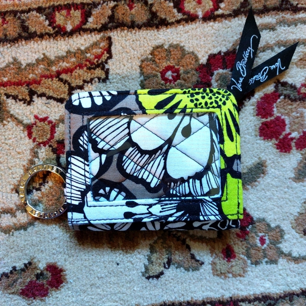 Vera Bradley Euro Citron Keychain ID Holder